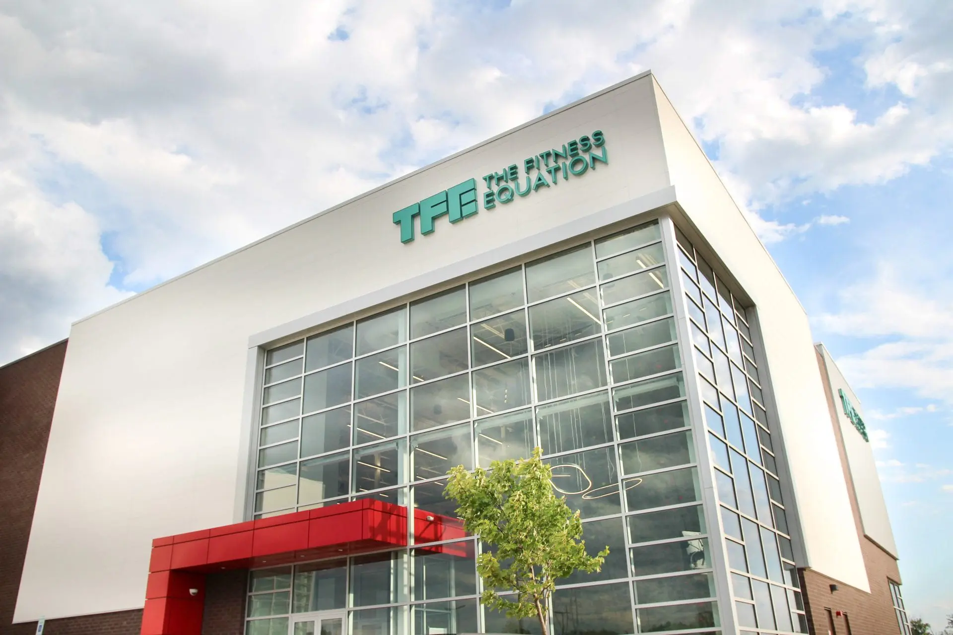 Front exterior of The Fitness Equation gym and fitness center in South Riding, Chantilly Virginia