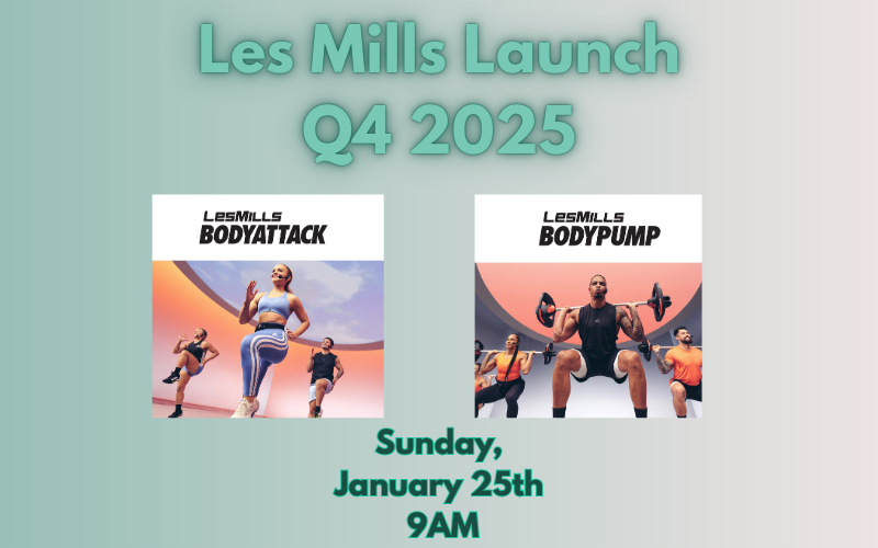 Les Mills Launch Q4 2025 at The Fitness Equation One Loudoun featuring BodyAttack and BodyPump group fitness classes 